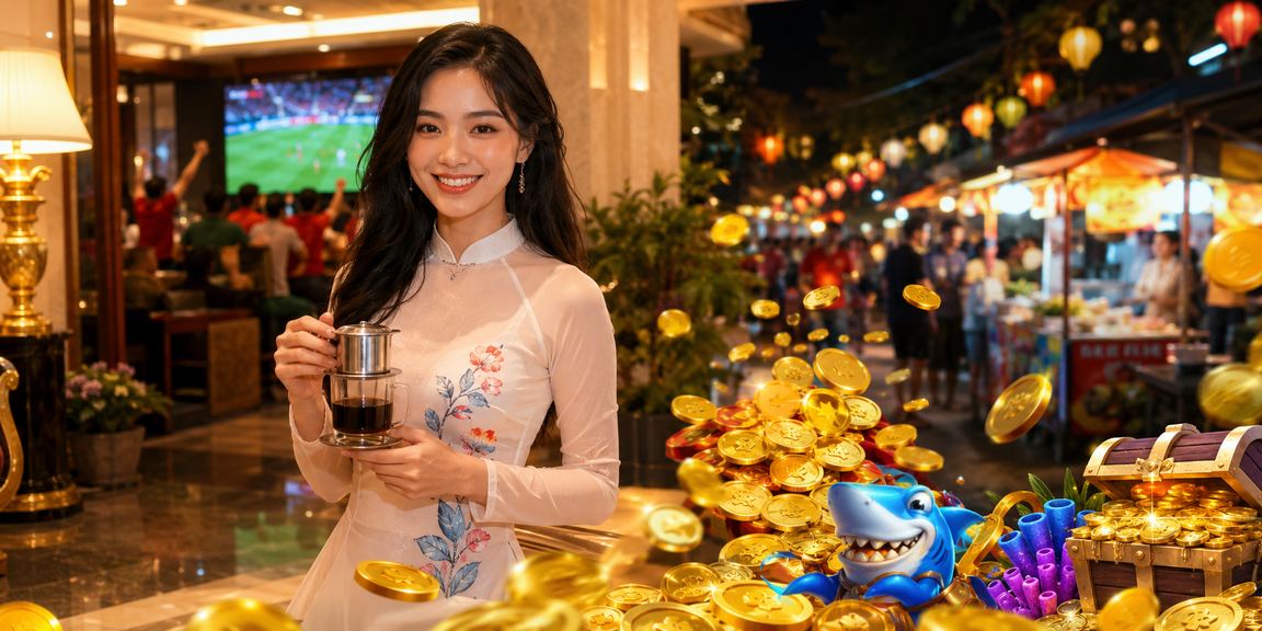 Người dùng Hà Nội theo dõi kèo bóng đá trực tuyến tại quán cà phê buổi sáng