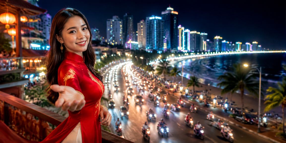 Cảnh biển Nha Trang gợi nhớ trải nghiệm giải trí cao cấp tại 6003